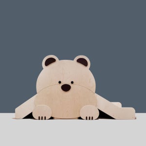 [제작상품] 미니 곰돌이 미끄럼틀 / 원목 핸드메이드 사이즈변경 가능