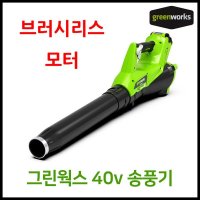 그린웍스 40v 충전식 브로워 송풍기 제설기 낙엽청소기 본체만