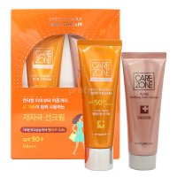 케어존 데일리 패밀리 선크림 80ml+폼70ml 기획세트