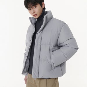 [무신사 스탠다드] 구스 다운 푸퍼 숏 패딩 재킷 [라이트 그레이] MMJDJBZ04-LG