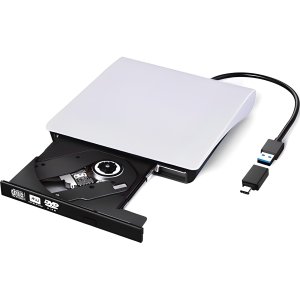 림스테일 USB 3.0 CD / DVD RW 멀티 외장형 ODD + C타입 젠더 세트   1개 LM-19(WH)