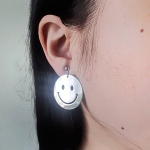 투 빅 스마일 귀찌(피어싱, 귀걸이 가능) 큰펜던트, 에버피어싱(EverPiercing)