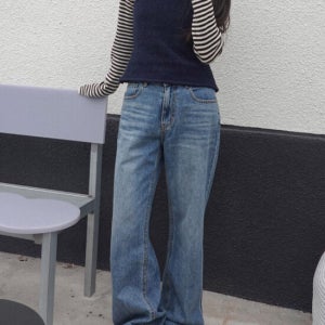 누페이저 Loose Fit Denim Pants - Blue