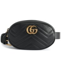 Gucci GG Marmont Belt Bag Matelasse Black