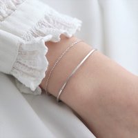 Silver925 Two line thin bracelet