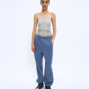 [파르티멘토 우먼] 와이드 스웻팬츠_파스텔 블루 PW-2205PB