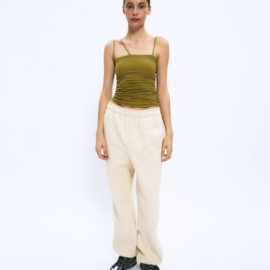 [파르티멘토 우먼] 와이드 스웻팬츠_아이보리 PW-2205IV