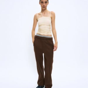 [파르티멘토 우먼] 와이드 스웻팬츠_브라운 PW-2205BR