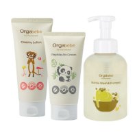 ORGABEBE 베이비 버블 워시 앤 샴푸 500ml + 크리미 로션 180ml + 펩타이드 아토 크림 150ml