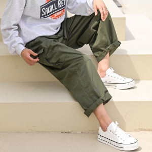 [플레이즈] 남성용 뒷밴딩 핀턱 벌룬 카고 포켓 팬츠, 빼빼&플레이즈