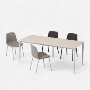 도노 엣지 세라믹 식탁세트 6인용 (슬림의자4 포함)