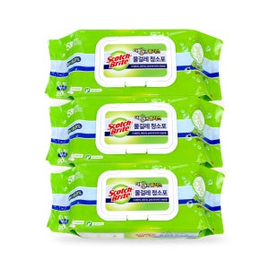 3M 더블액션 물걸레청소포 대형 20매 x 3개 물티슈청소포