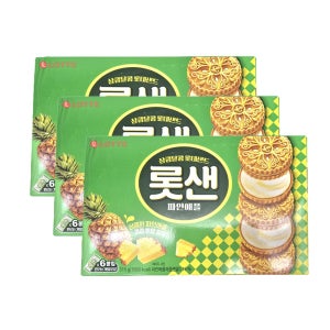 롯데제과 롯데샌드 파인애플 315g x3개 / 간식 크래커