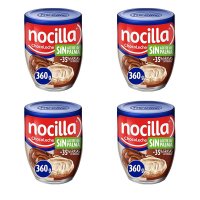 NOCILLA 노시야 초콜렛 헤이즐넛 밀크 스프레드 글루텐프리 360g x4개