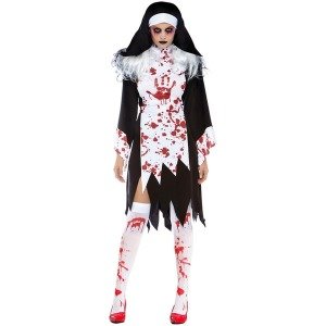 수녀할로윈복장 사제복 코스프레 코스튬 산타걸 뱀파이어 좀비 수녀 의상 의상 혈액