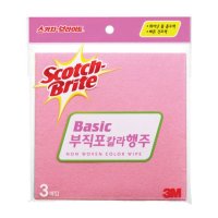 3M 부직포 칼라행주 3매입