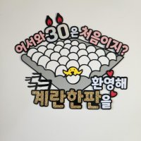 계란한판 30대 서른살 생일 축하 케이크토퍼, 소소아뜰리에