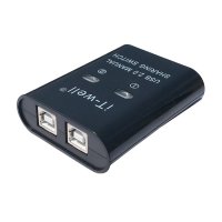 USB 2.0 수동 공유 스위치 프린터 공유 장치 허브 2 인치 데이터 전송 허브 변환기  검은 색  02 Black