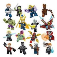 Wzgong Marvel 슈퍼 영웅 적합 레고 Avengers Infinity War Mini I Figure Man Hulk (16pcs)  Colorful