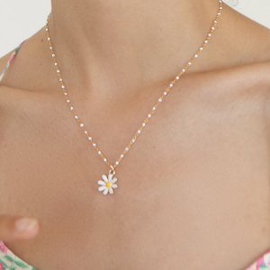[판타스틱 플래닛] white dot daisy necklace