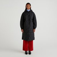 베네통 Wave quilting hood long jumper 25WUDN00T100