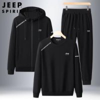 JEEP 트레이닝복 3종세트 츄리닝 후드집업 맨투맨 운동복 헬스복 세트