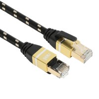 넥시 CAT7 S-FTP 파인골드 랜선 고속 인터넷 UTP 랜케이블  1m  블랙  1개