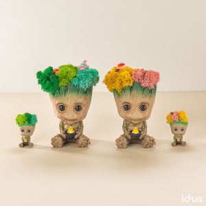 귀여운 반려식물🌱그루트화분 (천연이끼), 달보드레플라워