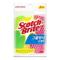 3M 스카치브라이트 그물망사 수세미x2개입