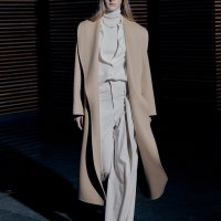 뮤제 MUSEE SENNE Cashmere Shawl Collar Handmade Coat Creamy Camel