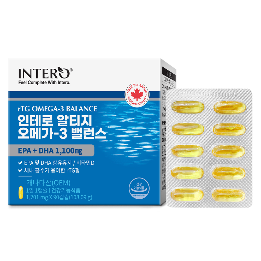 인테로 알티지 <b>오메가3</b> 밸런스 108.09g 90정, 1개