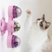 리스펫 3단 캣 스피너 고양이 장난감  핑크 × 1개