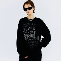 N커버 앤커버 SWING TYPO SWEATSHIRT-CHARCOAL