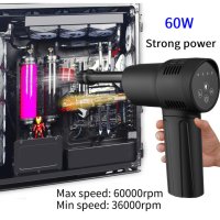 X7 무선 전기 에어 더스터 압축 블로어 건 컴퓨터 키보드 카메라 청소용 60000RPM