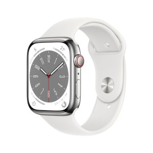 Apple 워치 8 셀룰러 45mm (실버 스테인리스 스틸)