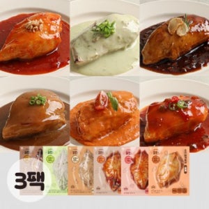 다신샵 닭신 소스닭가슴살 6종 (깐풍치킨/청양마요/핫양념치킨/로제/데리야끼마요) 3팩