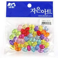 아크릴투명비즈구슬 타원14mm