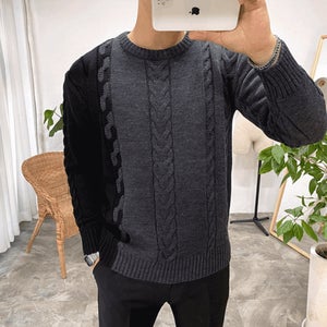 아수라 꽈베기 라운드 니트 (빅사이즈)