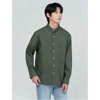 빈폴 ESSENTIAL REGULAR Unisex 카키 솔리드 옥스포드 셔츠 BC2164C05H