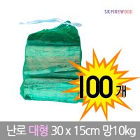 1톤_서경하우스 굵은 참나무 난로장작 대형 30cm x 15cm 망 10kg 100개