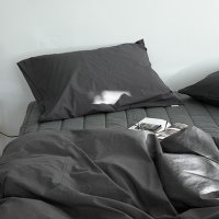 daily cotton bedding - deep charcoal