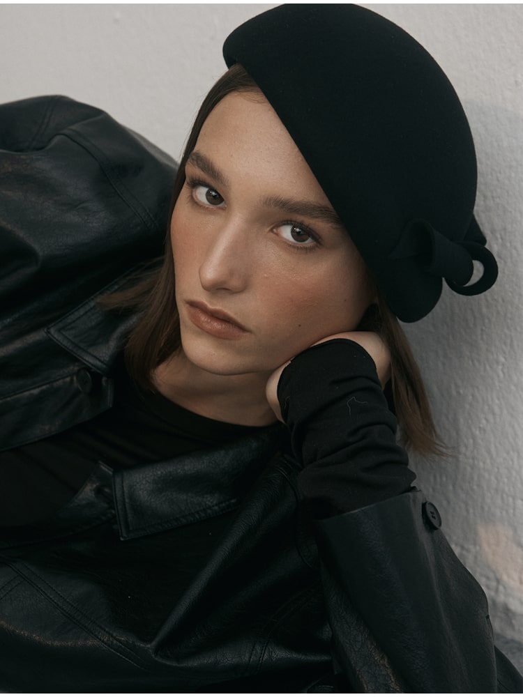 [신저] Modern Beret _draping_Black 검정색 MBD-BK