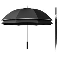 튼튼한 이중 우산 골프 우산 장 자동 긴 대형 반사