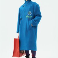 그리디어스 Solid Embroidered Oversized Coat G22FWC106