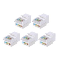 5PCS/LOT CAT5E RJ45 네트워크 소켓 키트 이더넷 아울렛 AMP LAN 인터넷 플러그 용 흰색 색상