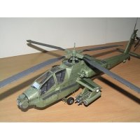 133 미국 AH-64A 아파치 Longbow 헬리콥터 동물 조각 Papercraft 침실 거실 수제 DIY 기하학 종이 접기 모델