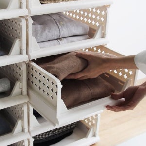 올리빙 접이식 슬라이딩 리빙박스 중 4P