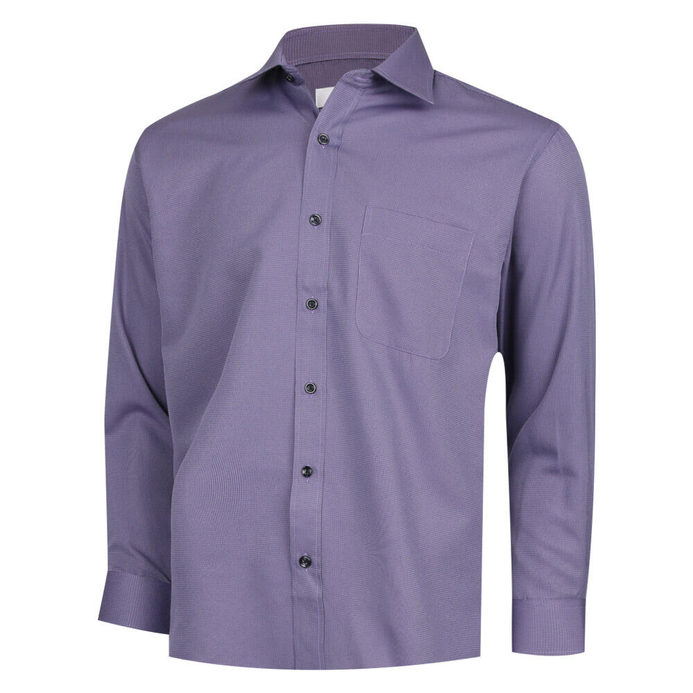 파파브로 남성 중년 잔패턴 컬러배색 셔츠남방 퍼플 DE-SHA-<b>3416</b>