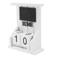 Hot Wooden Desk Block Calendar-Perpetual Calendar Month Date Display Home Office Decoration