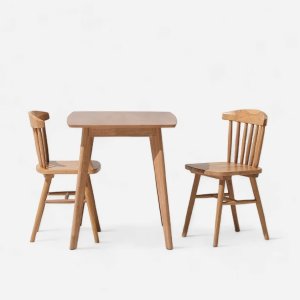 포레 원목 2인 식탁세트(의자2 포함), DIY